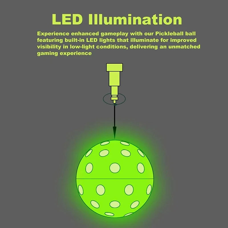 LED Light Up Pickleball Balls | Glow In The Dark Pickleball