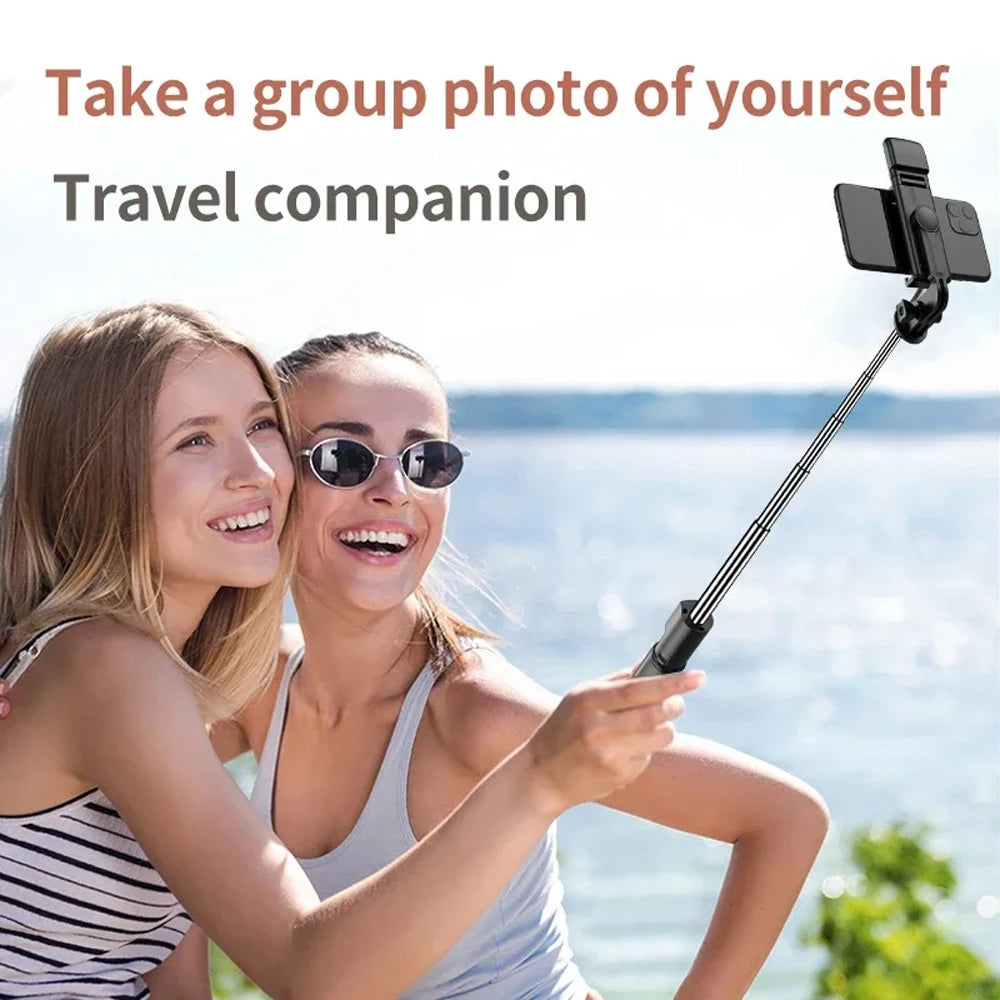 3In1 Bluetooth Selfie Tripod With Fill Light Shutter Portable Foldable Monopod For iPhone/Android